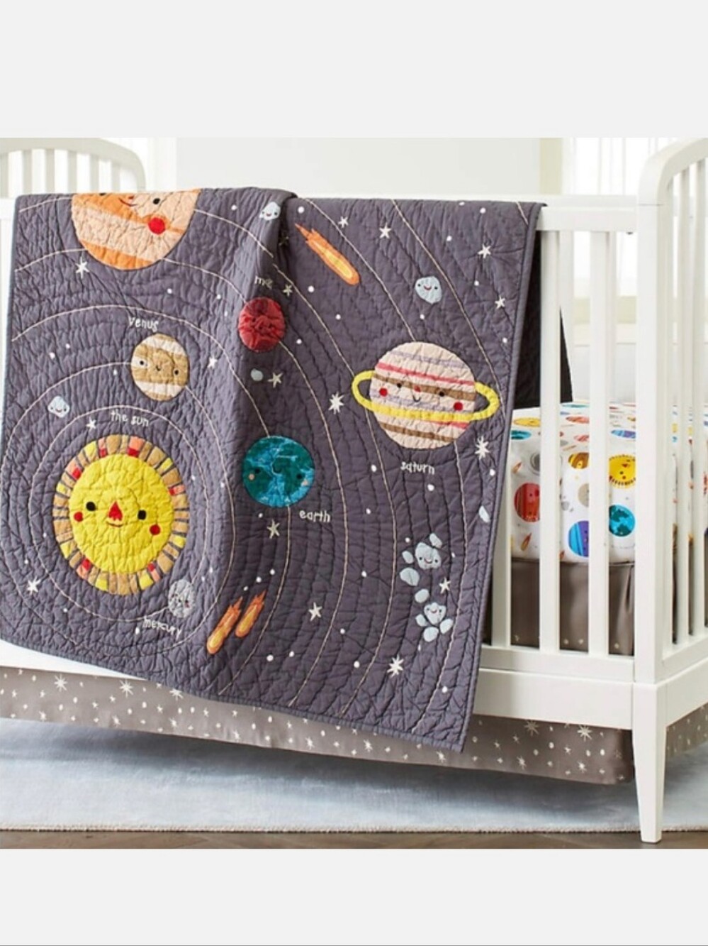 Crate & Kids Crib/Toddler SPACE Quilt 👨‍🚀